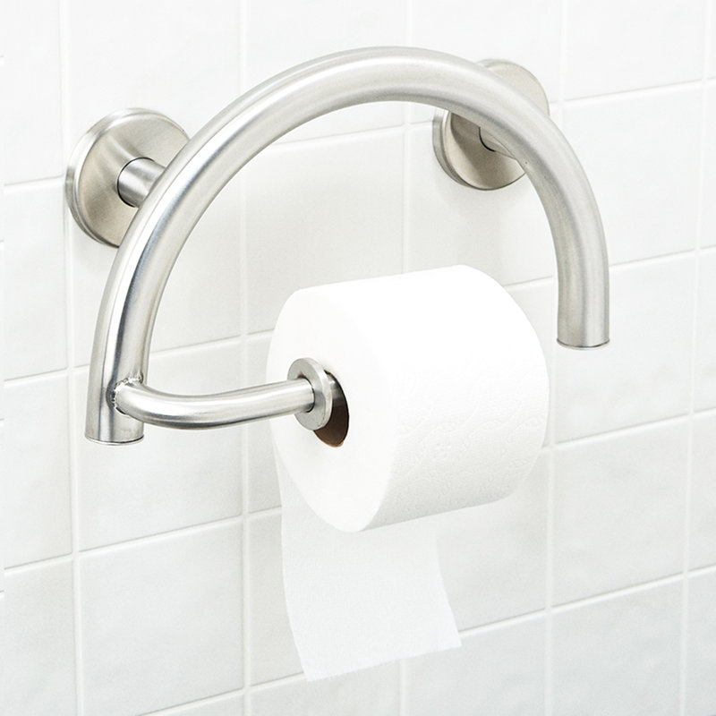 Life Line Toilet Paper Holder Grab Bar / Size 8" W & Reviews Wayfair